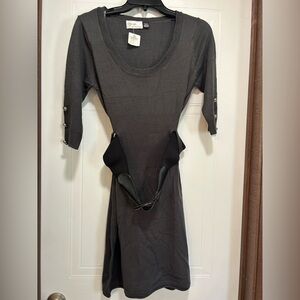 Apricot Lane, RD Style Charcoal Sweater Dress- NWT